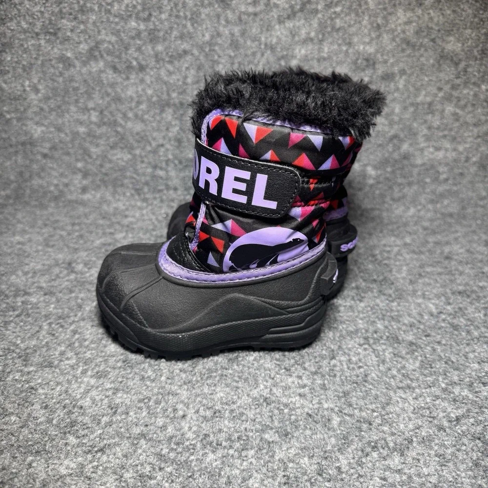 Sorel Snow Commander Girls Snow Boot Size‎ 6 Purple Dahlia/Groovy Pink